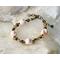 Boho style bracelet with pretty blush colored vintage shell beads